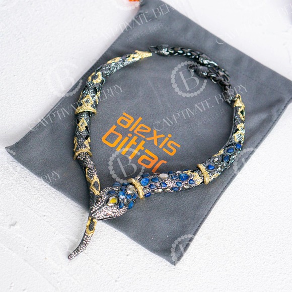 Alexis Bittar Jewelry - Alexis Bittar Semiprecious Multistone Snake Necklace